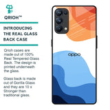 Wavy Color Pattern Glass Case for Oppo Reno5 Pro