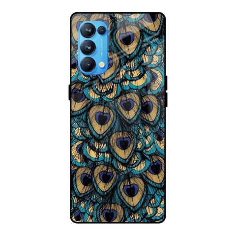 Peacock Feathers Oppo Reno5 Pro Glass Cases & Covers Online