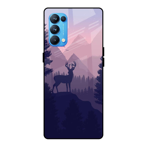 Deer In Night Oppo Reno5 Pro Glass Cases & Covers Online