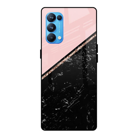 Marble Texture Pink Oppo Reno5 Pro Glass Cases & Covers Online
