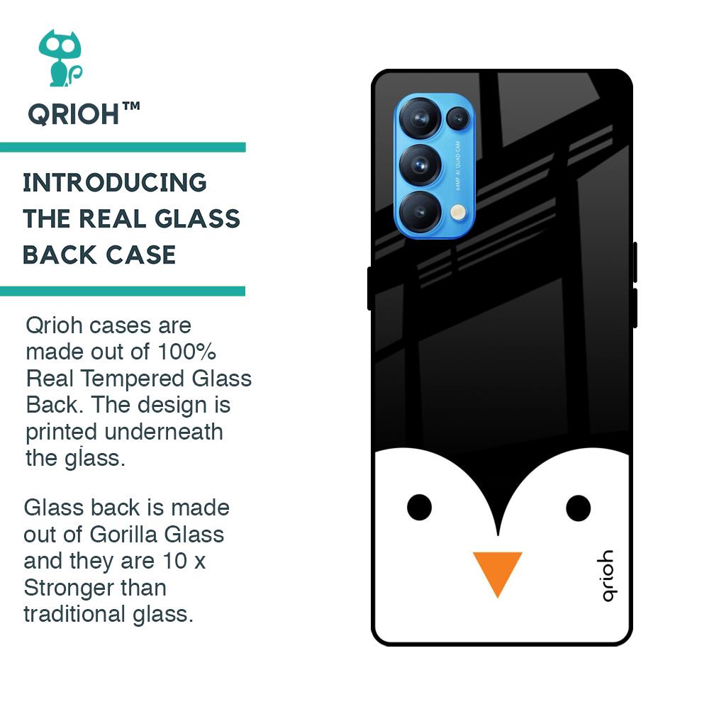Cute Penguin Glass Case for Oppo Reno5 Pro