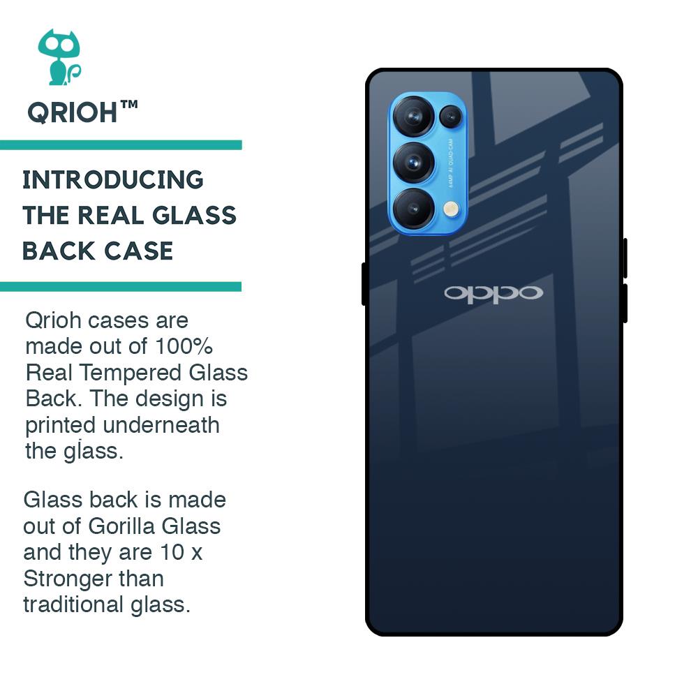 Overshadow Blue Glass Case For Oppo Reno5 Pro