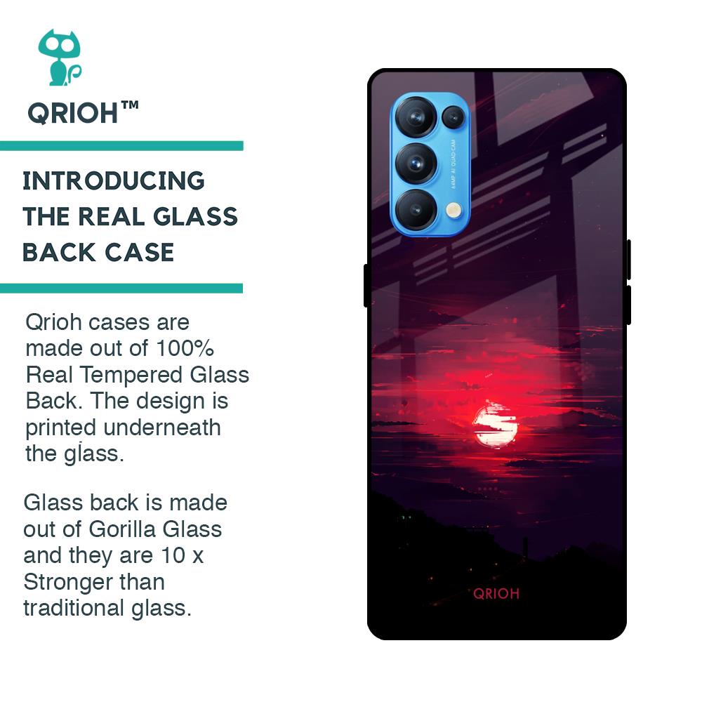 Morning Red Sky Glass Case For Oppo Reno5 Pro
