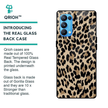 Leopard Seamless Glass Case For Oppo Reno5 Pro