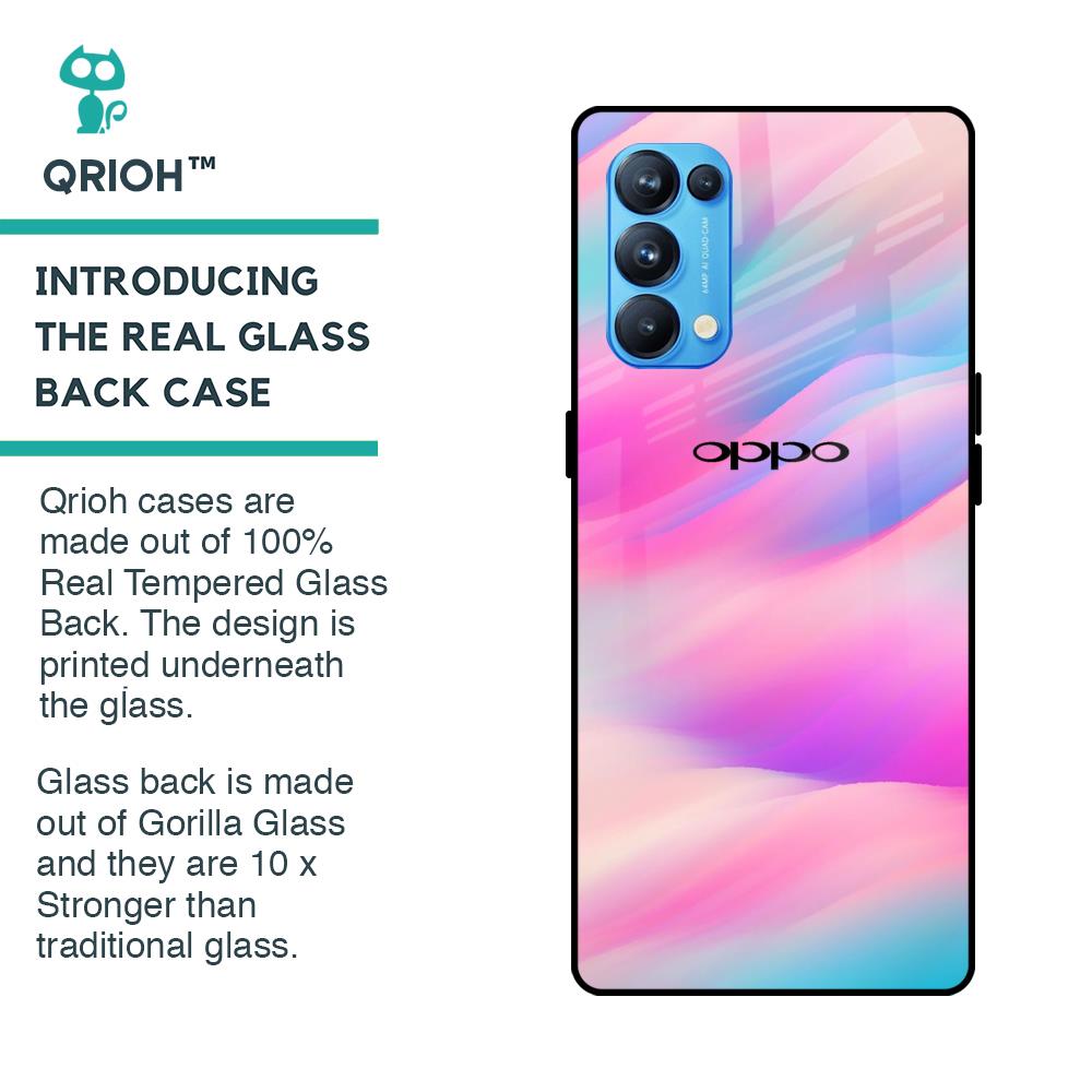 Colorful Waves Glass case for Oppo Reno5 Pro