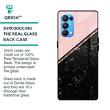 Marble Texture Pink Glass Case For Oppo Reno5 Pro
