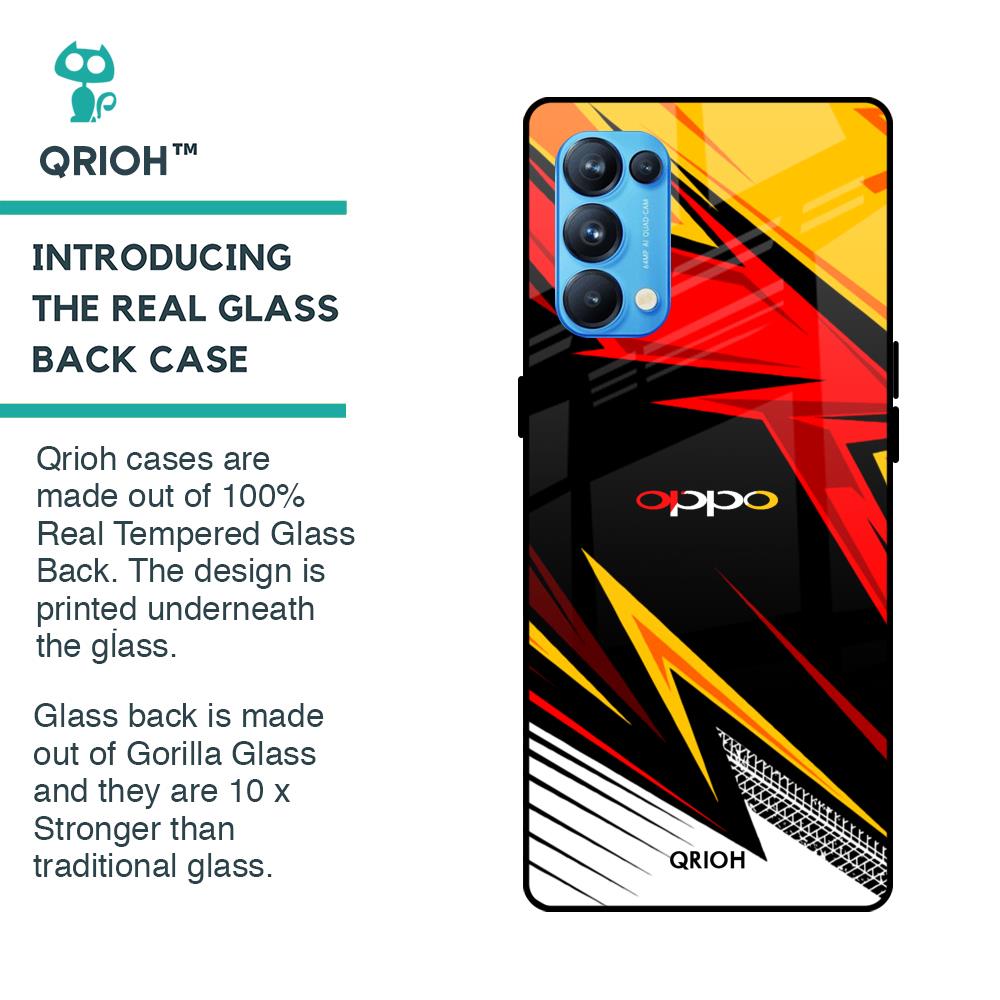 Race Jersey Pattern Glass Case For Oppo Reno5 Pro