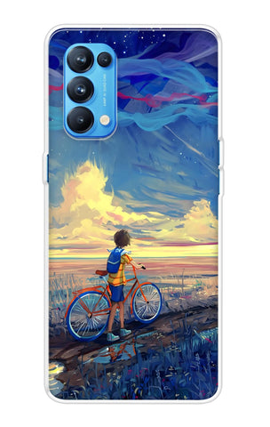 Riding Bicycle to Dreamland Oppo Reno5 Pro Back Cover