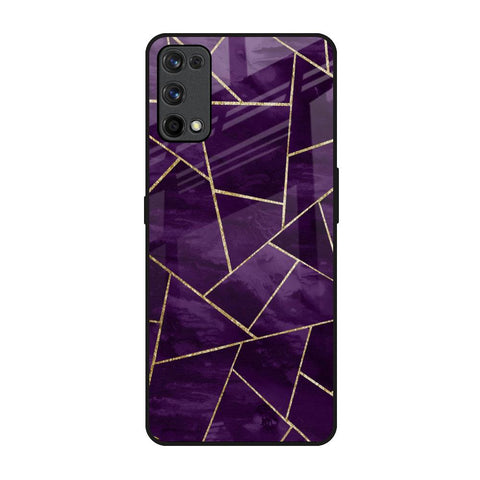Geometric Purple Realme X7 Pro Glass Back Cover Online
