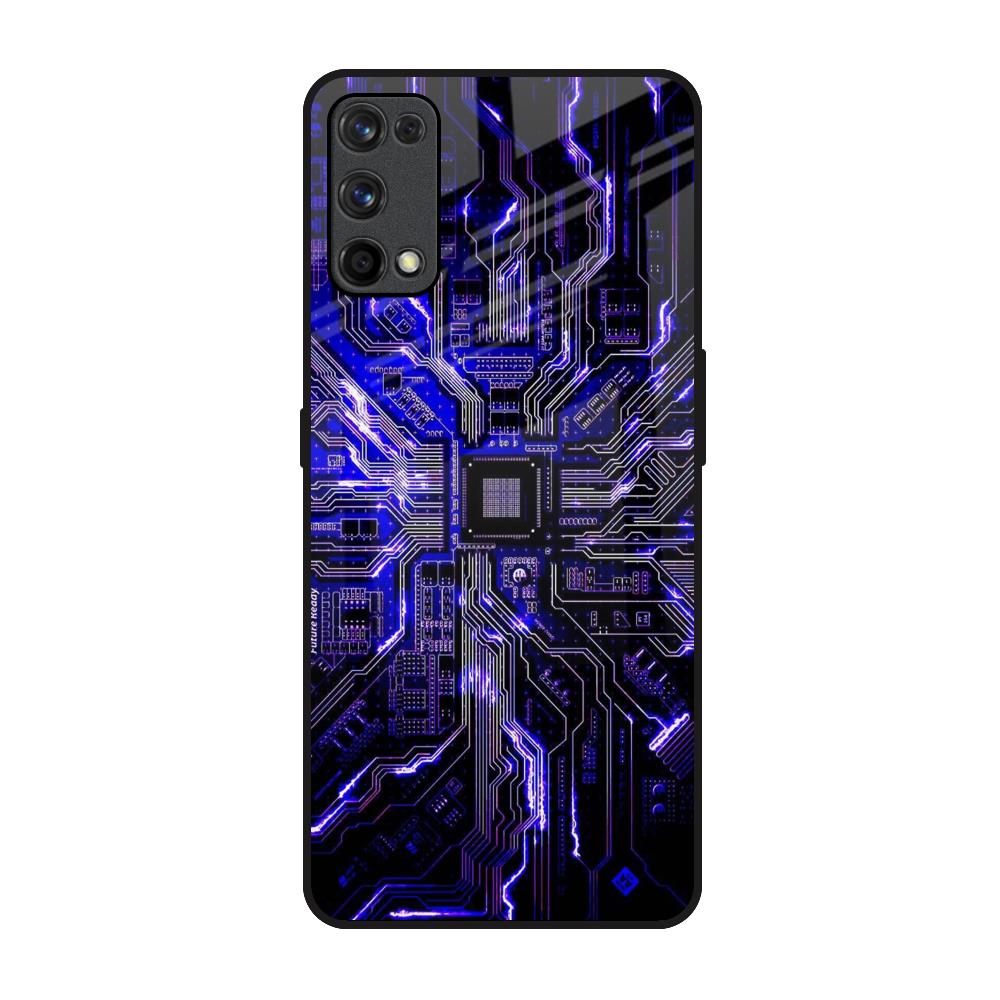 Techno Color Pattern Realme X7 Pro Glass Back Cover Online