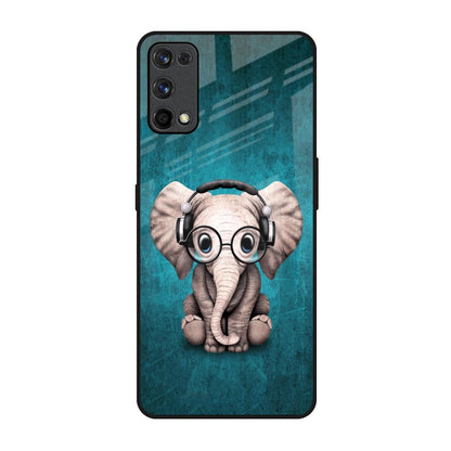 Adorable Baby Elephant Realme X7 Pro Glass Back Cover Online