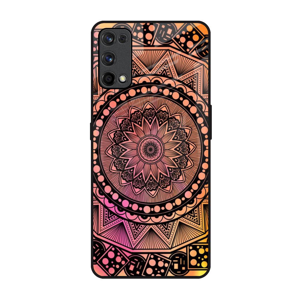 Floral Mandala Realme X7 Pro Glass Back Cover Online