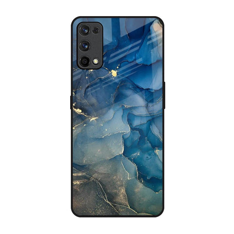Blue Cool Marble Realme X7 Pro Glass Back Cover Online