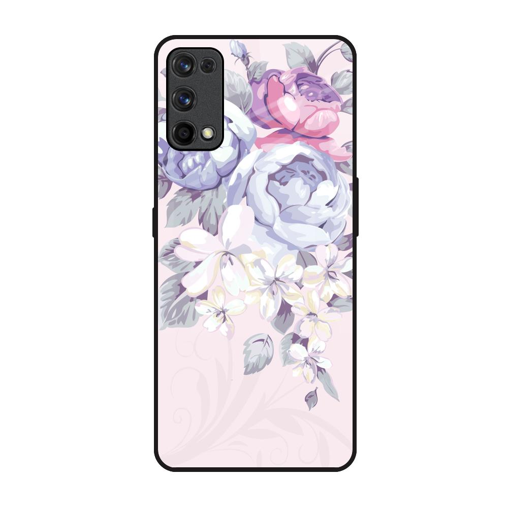 Elegant Floral Realme X7 Pro Glass Back Cover Online