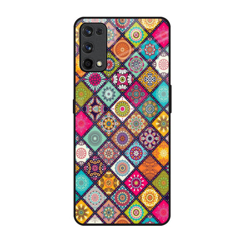 Multicolor Mandala Realme X7 Pro Glass Back Cover Online