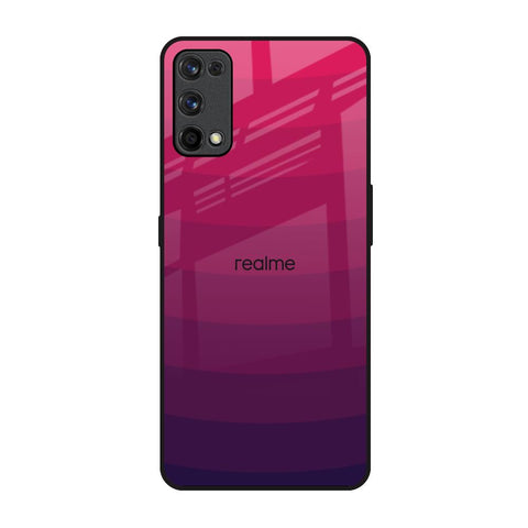 Wavy Pink Pattern Realme X7 Pro Glass Back Cover Online