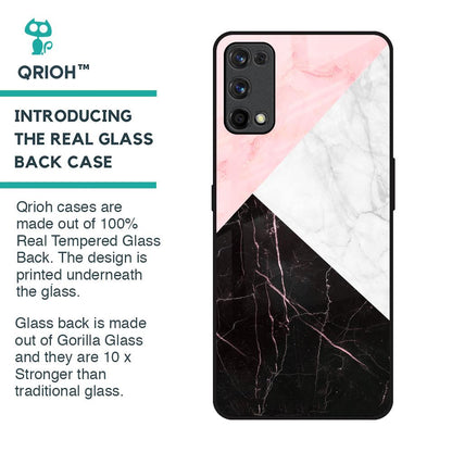 Marble Collage Art Glass Case For Realme X7 Pro