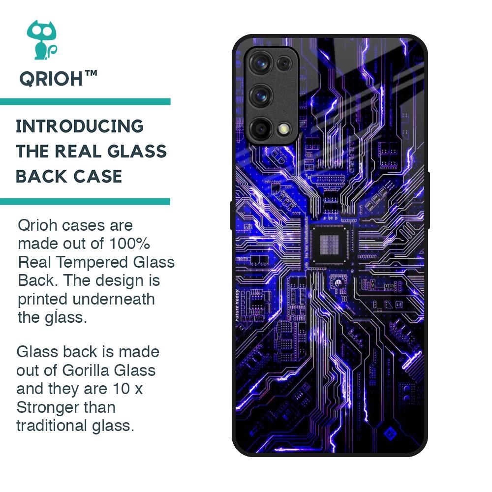Techno Color Pattern Glass Case For Realme X7 Pro