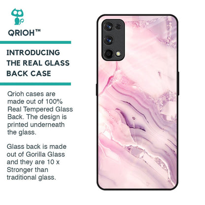 Diamond Pink Gradient Glass Case For Realme X7 Pro