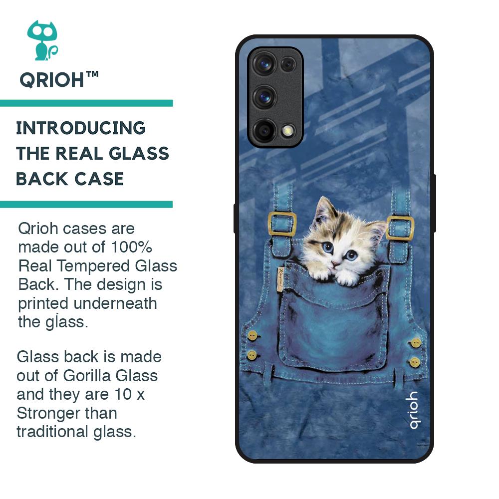 Kitty In Pocket Glass Case For Realme X7 Pro