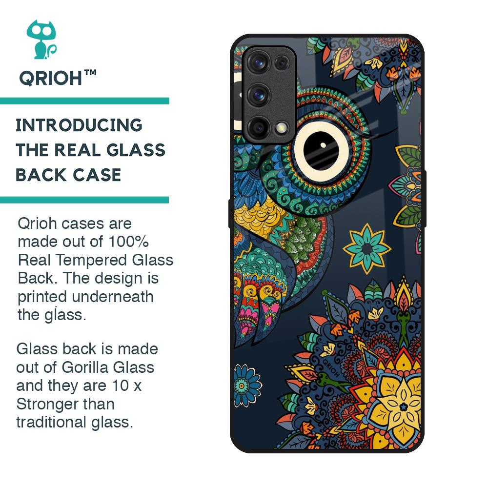 Owl Art Glass Case for Realme X7 Pro