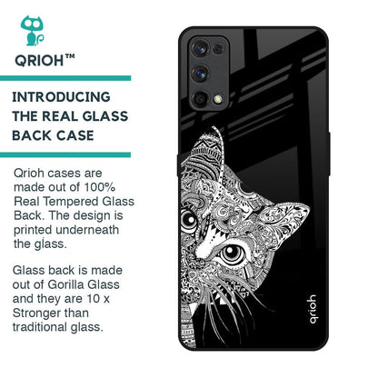 Kitten Mandala Glass Case for Realme X7 Pro