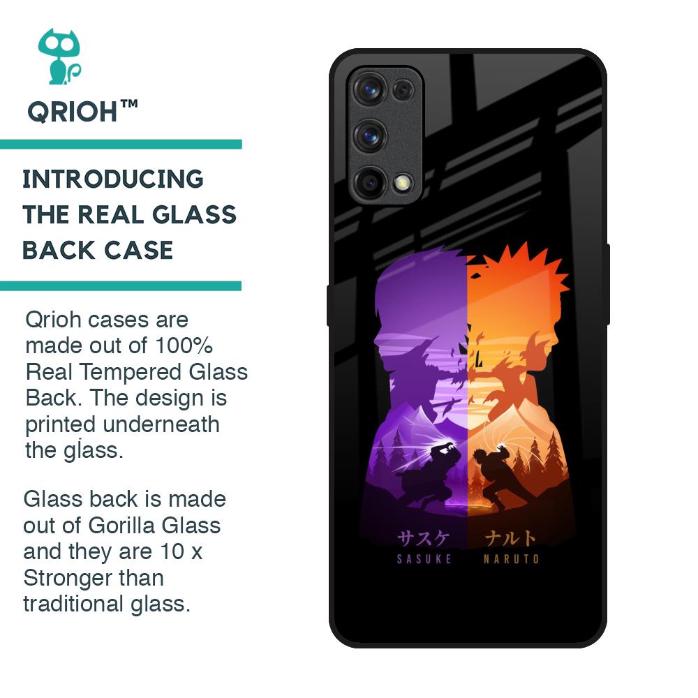 Minimalist Anime Glass Case for Realme X7 Pro