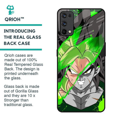 Anime Green Splash Glass Case for Realme X7 Pro