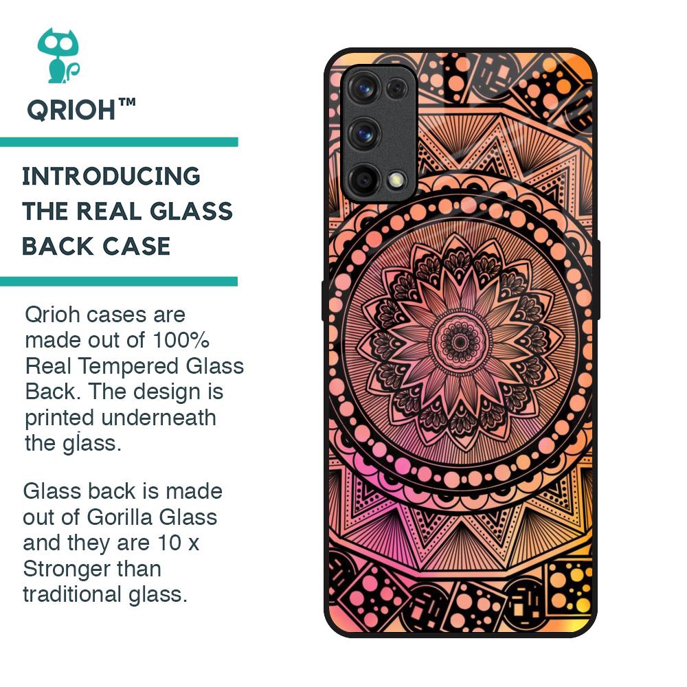 Floral Mandala Glass Case for Realme X7 Pro