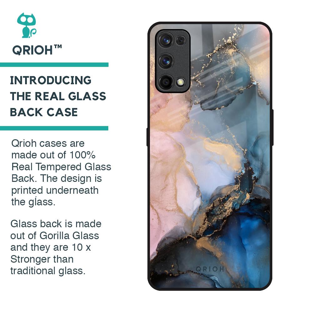Marble Ink Abstract Glass Case for Realme X7 Pro
