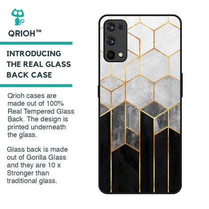 Tricolor Pattern Glass Case for Realme X7 Pro