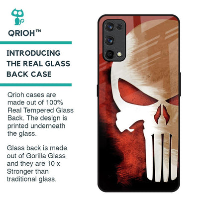 Red Skull Glass Case for Realme X7 Pro