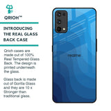 Blue Wave Abstract Glass Case for Realme X7 Pro