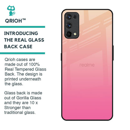 Pastel Pink Gradient Glass Case For Realme X7 Pro