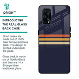 Tricolor Stripes Glass Case For Realme X7 Pro