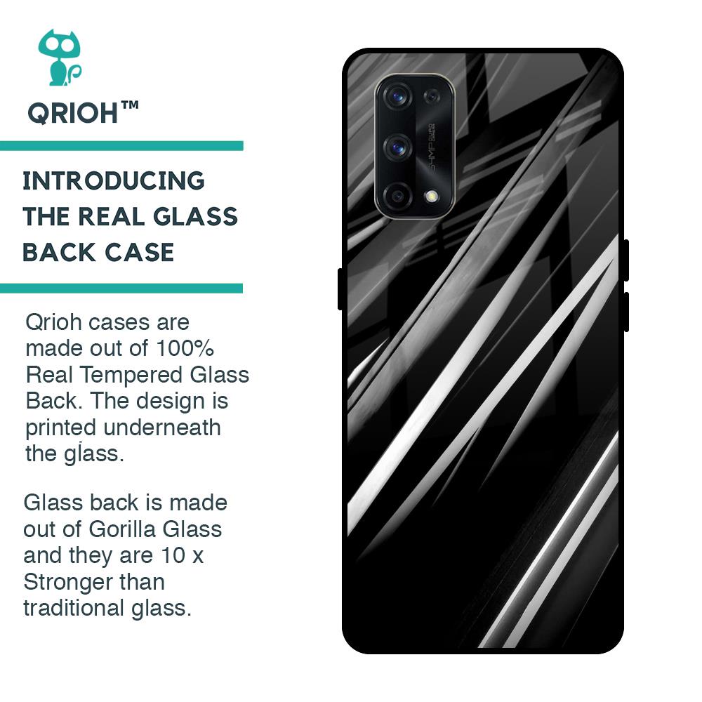 Black & Grey Gradient Glass Case For Realme X7 Pro