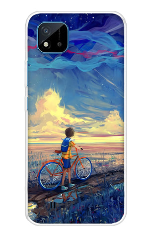 Riding Bicycle to Dreamland Realme C20 Back Cover