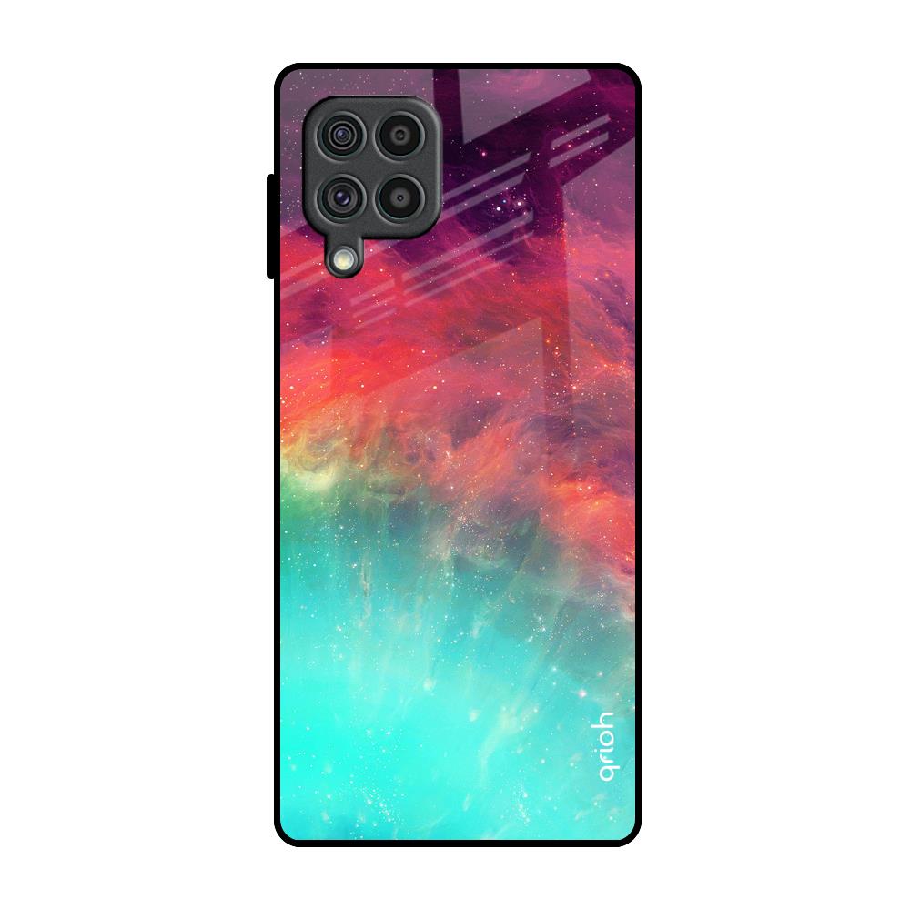 Colorful Aura Samsung Galaxy F62 Glass Back Cover Online