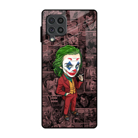 Joker Cartoon Samsung Galaxy F62 Glass Back Cover Online