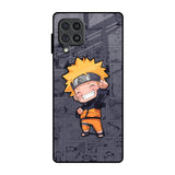 Orange Chubby Samsung Galaxy F62 Glass Back Cover Online