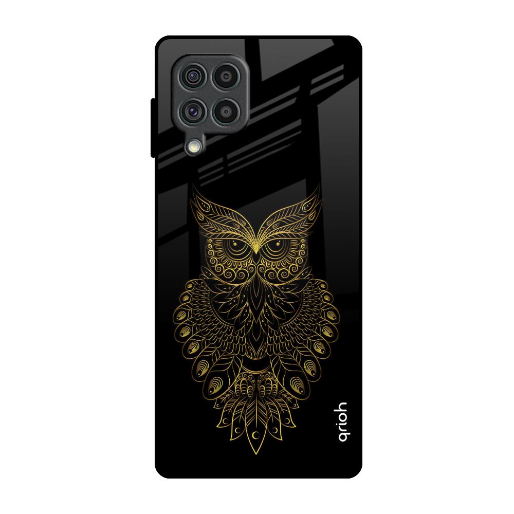 Golden Owl Samsung Galaxy F62 Glass Back Cover Online