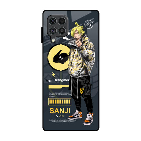 Cool Sanji Samsung Galaxy F62 Glass Back Cover Online
