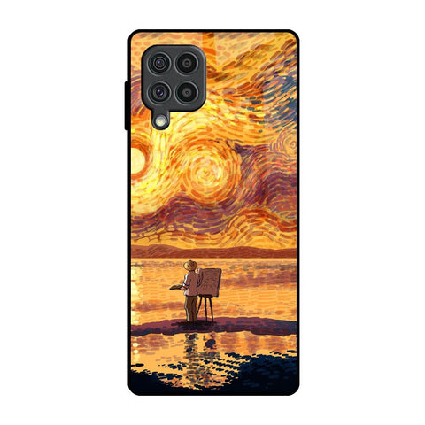Sunset Vincent Samsung Galaxy F62 Glass Back Cover Online