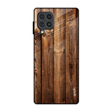 Timber Printed Samsung Galaxy F62 Glass Back Cover Online
