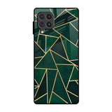 Abstract Green Samsung Galaxy F62 Glass Back Cover Online