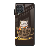 Tea With Kitty Samsung Galaxy F62 Glass Back Cover Online