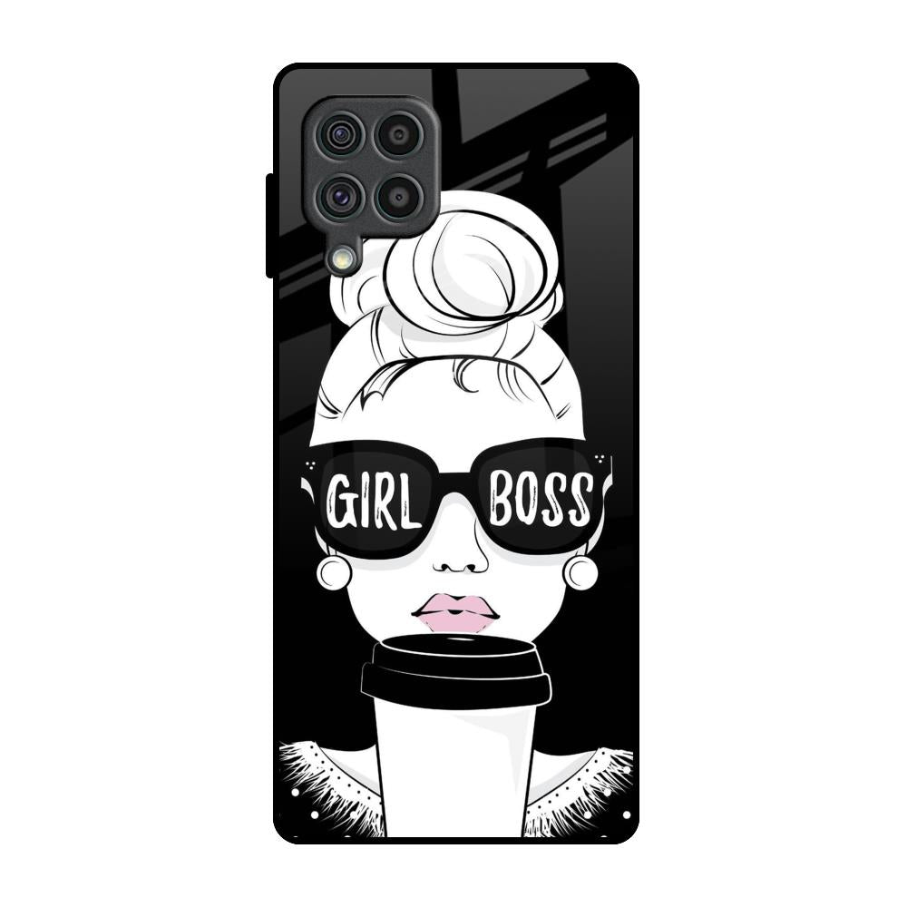 Girl Boss Samsung Galaxy F62 Glass Back Cover Online