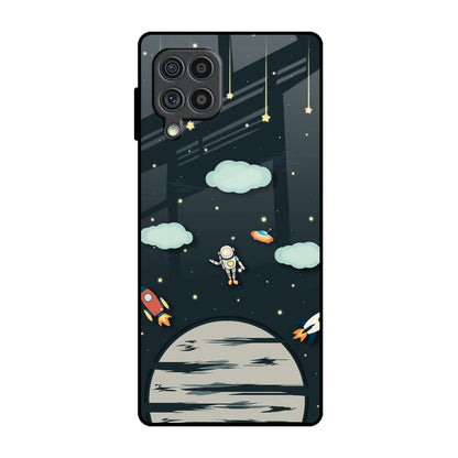 Astronaut Dream Samsung Galaxy F62 Glass Back Cover Online