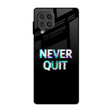 Never Quit Samsung Galaxy F62 Glass Back Cover Online
