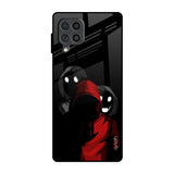 Shadow Character Samsung Galaxy F62 Glass Back Cover Online